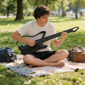 <span class=keywords><strong>Guitare</strong></span> électronique intelligente <span class=keywords><strong>de</strong></span> haute qualité sans cordes, durable pour les débutants, apprentissage sans douleur et jeu en voyage - Product Image 2