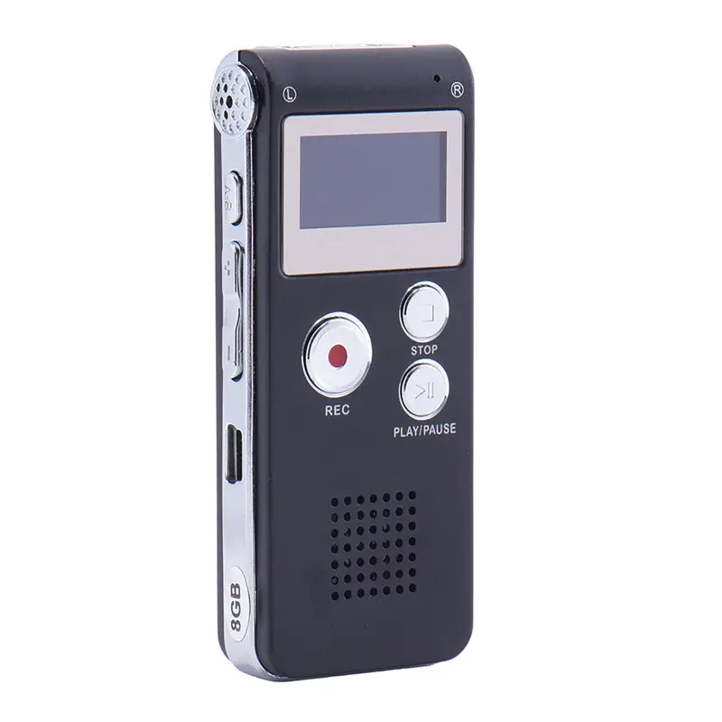 Hot Sale Mini Digital Voice Recorder With MP3 Palyer Dictaphone Audio Device Telephone Recording With One Key Record 8GB