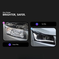 Feux avant Hetop Cruze 2008-2016, lampes avant améliorées, feux LED pour voiture, feux de jour DRL, accessoires de tuning pour Chevrolet