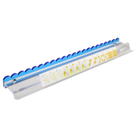 Ensemble de supports personnalisés avec impression UV pour marque de mahjong, ensemble de supports en acrylique transparent et poussoir bleu clair