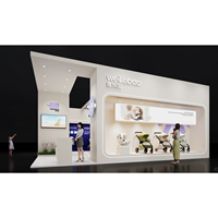 Diseño de Stand Portátil y Reutilizable de Madera |   Soporte de Techo de Armadura para Exposiciones Comerciales Internacionales