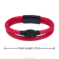 NFC Mode Coquille De Noix De Coco Bracelet En Cuir Boucle Magnétique 13.56MHZ RFID Contrôle D'accès Smart Hôtel Bracelet D'affaires OEM/ODM