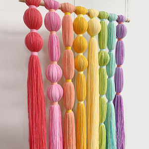 Arazzo da Parete Boho Ecologico in Macramè con Motivo Verticale Arcobaleno per Ufficio, Stile Art Déco, Regalo per Compleanno e Anniversario - Product Image 6