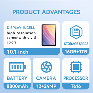 โรงงานกิเซ็น แอนดรอยด์ 14 หน้าจอ 10.1 นิ้ว แรม 16GB รอม 512GB แบตเตอรี่ 8800 มิลลิแอมป์ รองรับ 4G โทรศัพท์ได้ รองรับซิมคู่ แท็บเล็ตพีซี - Product Image 6