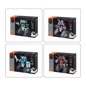STEM 4 en 1 Voiture de course robotisée Télécommandée SUV Char Jouets en briques pour garçon Cadeau Ensembles de blocs de construction Matériau ABS - Product Image 3