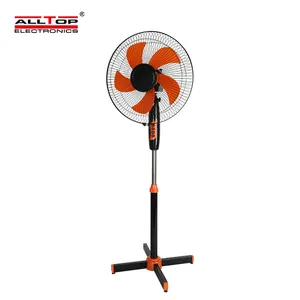 Powerful Wind Source Power Copper Coil High Speed 16 Inch Standing Fan Both Indoor And Outdoor Use