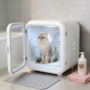 Kediler ve Küçük Köpekler için Otomatik Evcil Hayvan Kurutma Kutusu Ultra Sessiz Köpek Tüy Kurutucu Akıllı Sıcaklık Kontrolü ve 360 Derece Kurutma Özellikli OEM - Product Image 2