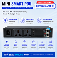 YESEEDER Rack MINI Smart PDU, Tira de Enchufes Universales de 2 Tomas, 16A 230V, Red Inteligente RJ45 485 USB, IP Independiente, SNMP, MODBUS, MQTT