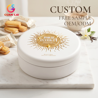 Boîte en fer blanc ronde personnalisée de qualité alimentaire pour emballage de biscuits, chocolats, sucre, bonbons, cadeaux