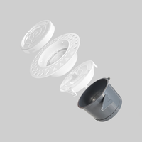 Diffuseur d'air frais en plastique ABS rond détachable pour système de ventilation HVAC, couverture de ventilation réglable pour intérieur