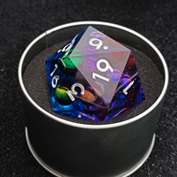 Dés en oeil de dragon bicolores géants personnalisés Dés de jeu de société de table roulants Accessoires Dés en résine DND 55MM