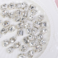 6 couleurs coeur cristal amour ange 3D Nail Art décoration bricolage métal alliage strass accessoires breloques