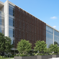 Panneaux en alliage d'aluminium perforés élégants et modernes, façades insonorisantes pour murs extérieurs