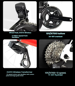 Bicicleta de Carretera TT para Triatlón, Carreras y Ciudad, con Ruedas de Fibra de Carbono T3, 24 Velocidades, Ligera, con Sistema ETap AXS-12S Delantero - Product Image 6