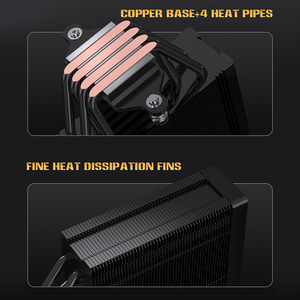 Enfriador de tubo de calor Lovingcool <span class=keywords><strong>CPU</strong></span> 4 con ventilador de refrigeración por aire Solución rentable para <span class=keywords><strong>PC</strong></span> Builds y Light <span class=keywords><strong>Gaming</strong></span> Desktop Use - Product Image 5