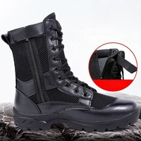 BAEWOON TB24 Nouvelles bottes ultra-légères respirantes à fermeture éclair haute performance pour hommes – Bottes tactiques, de randonnée et d'entraînement, chaussures de sécurité