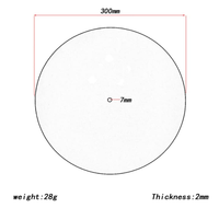 12in Dj Player Personnalisé Graphique Faible Statique Vinyle Record Slip Mat et Fond Dur Feutre Platine Slipmat