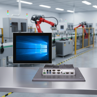 Panel de pantalla táctil industrial de 15 pulgadas PC integrada/montaje en pared/escritorio/VESA Panel resistente sin ventilador PC