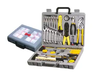 Set kotak alat pasokan pabrikan 555 buah dengan peralatan tangan yang kaya