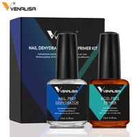 Venalisa-Kit de manucure professionnelle, produit pour les ongles, sans acide, pour préparation de manucure, de premier cycle, 15ml, 2 pièces/set,