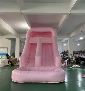 Thương mại trắng PVC 20F Inflatable Nước Đôi trượt Inflatable bouncy trượt cho trẻ em