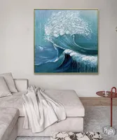 Peinture à l'huile peinte à la main sur toile, paysage abstrait coloré, art mural texturé 3D moderne, décoration intérieure, peinture à l'huile à suspendre