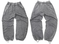 Pantalones de chándal personalizados de felpa francesa gruesa para hombre, de algodón gris, holgados, tipo jogger, con cordón y cintura elástica, estilo baggy.