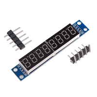 MAX7219 7 Segmen 8 Digit Templat Tampilan Tabung Mikrokontroler Mendukung Modul Kontrol Bertingkat untuk Arduino MCU/ 51/ AVR/ STM32