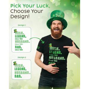 T-shirt personnalisé avec légende irlandaise pour hommes, en jersey de coton, à manches courtes, design personnalisé pour la Saint-Patrick - Product Image 3
