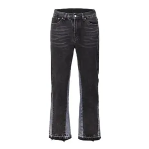 Streetstyle jeans masculino de alta qualidade, preto, preguiçoso, slim fit, para homens