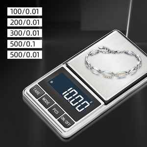 Changxie Mini LCD Hiển Thị Pin Powered Thép Không Gỉ Túi Quy Mô 0.01G Kỹ Thuật Số 1Kg Công Suất Quy Mô Đồ Trang Sức - Product Image 2