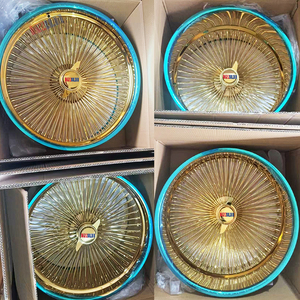 KELUN 브랜드 단조 림 18-26 인치 와이어 스포크 크롬 골드 와이어 휠 - Product Image 5