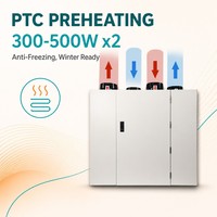 Système de ventilation à air frais ERV, ventilateur à récupération d'énergie, unité verticale de récupération de chaleur pour toute la maison, filtre HEPA 99% H12