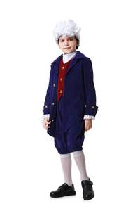 Conjunto de Traje de Caballero Vintage para Niños - Abrigo Clásico con Corbata y Sombrero para Halloween, Teatro y Cosplay - Product Image 2