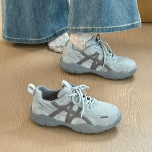 German-style Women's <strong>Hidden</strong>-<strong>Heel</strong> Lace-Up Breathable Rubber Outsole Thick-Soled Autumn Retro All-Match <strong>Sports</strong> Casual <strong>Shoes</strong> - Product Image 1