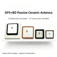 Antenne patch céramique passive GPS BeiDou GNSS à gain élevé 18 dBi 1561 1575.42 MHz 50 Ohm personnalisée UFL MHF à souder pour voiture, DVD, navigation, taxi