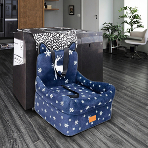 Mùa Đông Con Chó Con & Mèo Xe Ghế Cao Đệm Cho Nhỏ/Trung Bình Chó Phía Trước/Trở Lại Ghế Phù Hợp Cho Du Lịch An Toàn Cotton Bìa - Product Image 1