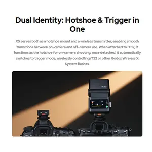 Flash pour appareil photo Godox <span class=keywords><strong>IFlash</strong></span> IT32 TTL avec montage magnétique, déclencheur flash sans fil X5 pour appareil photo Sony Nikon Canon Fujifilm Olympus - Product Image 2