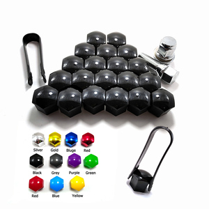 Vente en gros ABS 17/19/21mm argent galvanisé écrou de roue capuchon de protection blister écrou de roue couvercle de protection avec outil de démontage - Product Image 5