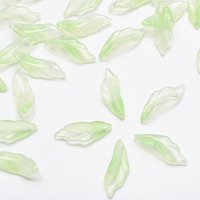 Zhubi coloré jonc de mer feuille pendentif perles de verre pour la fabrication de bijoux 25MM dégradé couleurs cristal feuille perles pour bricolage breloques cadeaux