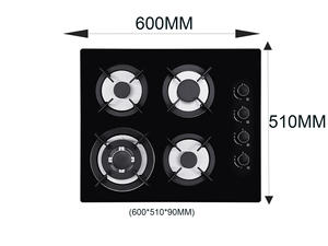 صناعة بسعر الجملة من الزجاج المقسى ، NG/LPG ، موقد بالغاز القابل للتحويل ، موقد كونترتوب لشقة RVS - Product Image 5