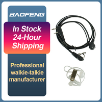 En stock pour livraison rapide : Casque universel Baofeng K Port avec tube acoustique pour talkie-walkie, anti-interférence, cordon de 1,2 m pour appareils non étanches