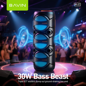 BAVIN BM37, el Mejor Altavoz Portátil Inalámbrico <span class=keywords><strong>para</strong></span> Fiestas al Aire Libre con Bluetooth 5.3 y Micrófono Inalámbrico - Product Image 3