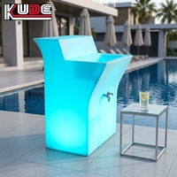 Bar à LED 110 cm, mobilier de bar à LED changeant de couleur pour restaurant, casino, scène, comptoir de bar portable, fournisseur