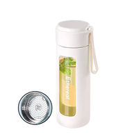 Bouteille d'eau en verre anti-fuite facile à transporter pour adultes, avec bouchon à vis classique, idéale pour la gym et le camping, compatible eau bouillante - Vente en gros