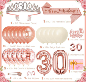 Tiara <span class=keywords><strong>de</strong></span> corona <span class=keywords><strong>para</strong></span> fiesta <span class=keywords><strong>de</strong></span> <span class=keywords><strong>cumpleaños</strong></span> <span class=keywords><strong>de</strong></span> la Reina (<span class=keywords><strong>30</strong></span> años), broche, banda <span class=keywords><strong>de</strong></span> satén, velas, <span class=keywords><strong>30</strong></span> globos <span class=keywords><strong>de</strong></span> aluminio, globos <span class=keywords><strong>de</strong></span> confeti impresos, adornos <span class=keywords><strong>para</strong></span> tartas, recuerdos - Product Image 6