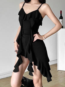 ชุดเดรสเซ็กซี่แต่งพู่ระบายขนาดใหญ่พิเศษสำหรับผู้หญิงเดรสปาร์ตี้ฤดูร้อนทรงพอดีตัวประดับพู่เปลือยหลังสุดเซ็กซี่เหมาะที่สุดสำหรับฤดูร้อน - Product Image 2