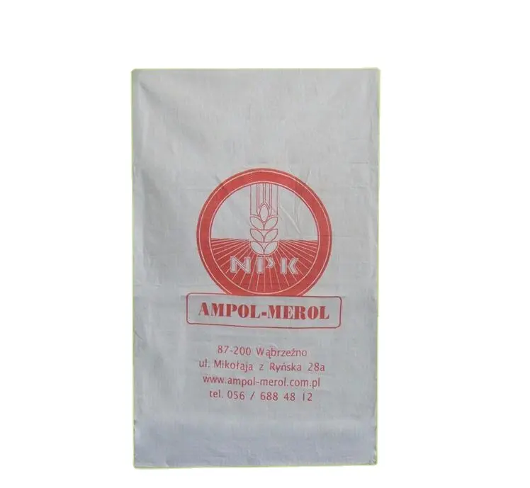 공장 인쇄 흰 가방 20kg 25kg 50kg 소금 설탕 스톡 피드 옥수수 쌀 사일리지 비료 pp 짠 가방