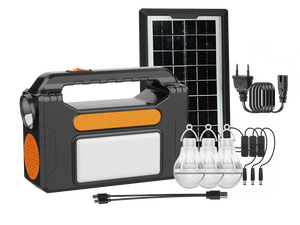 Năng lượng mặt trời ánh Sáng 1W nhôm Torch chì axit pin năng lượng mặt trời bảng điều chỉnh Micro USB + Loại C cáp sạc với USB để sạc điện thoại di động 3W bóng đèn - Product Image 2