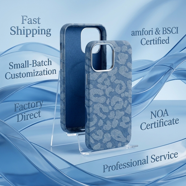Washed Blue Denim Leopard Fabric Phone Case Metallic Camera Rim Soft Flannel Lining Shockproof Cover for IPhone13 14 15 16 17 18